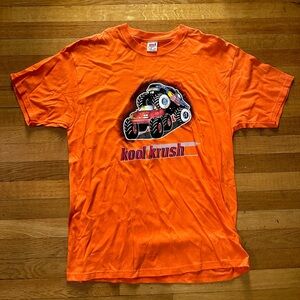 Vintage Kool Krush Monster Jam 2000s Mens XL Orange T Shirt Trucks Anvil Tag Y2K